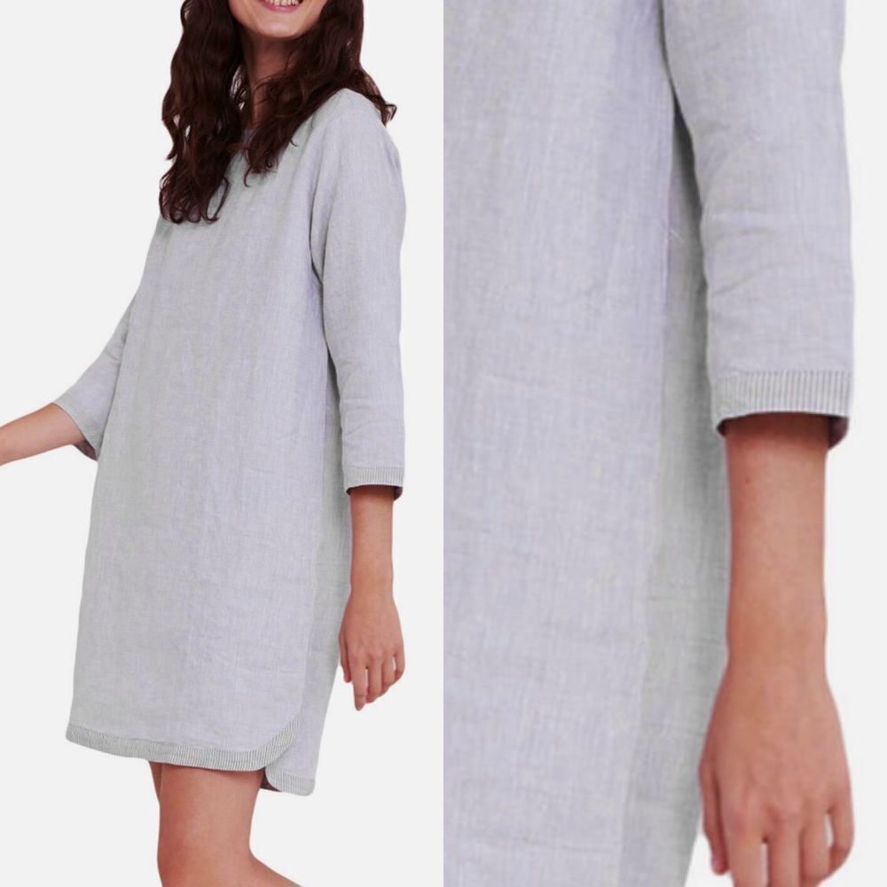 ROBERTA ROLLER RABBIT Women's Stone Emiko Dress 100% linen Women’s Size XS